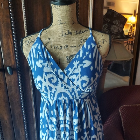 Bebe Blue/white Sundress, S, - Picture 3 of 3